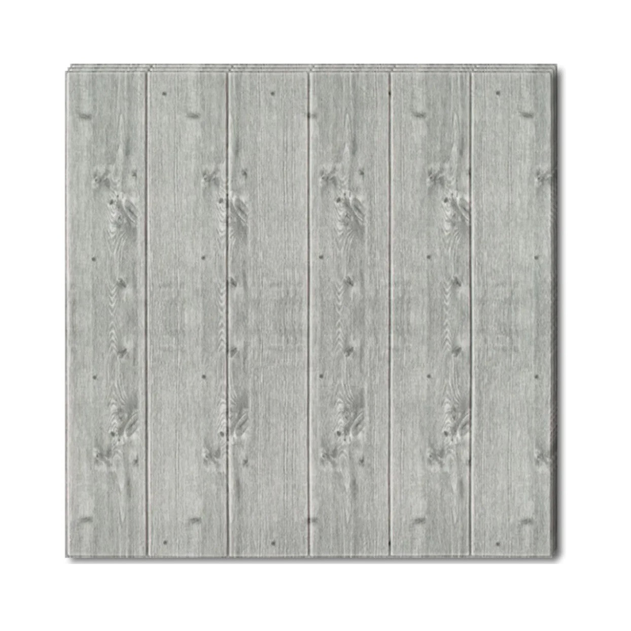 Set 10 Placi Tapet 3D, 70 x 70 cm, Grosime 3 mm, din Rasina, Tip Placi de Lemn, Suprafata Acoperita 4.9 mp, Gri Inchis