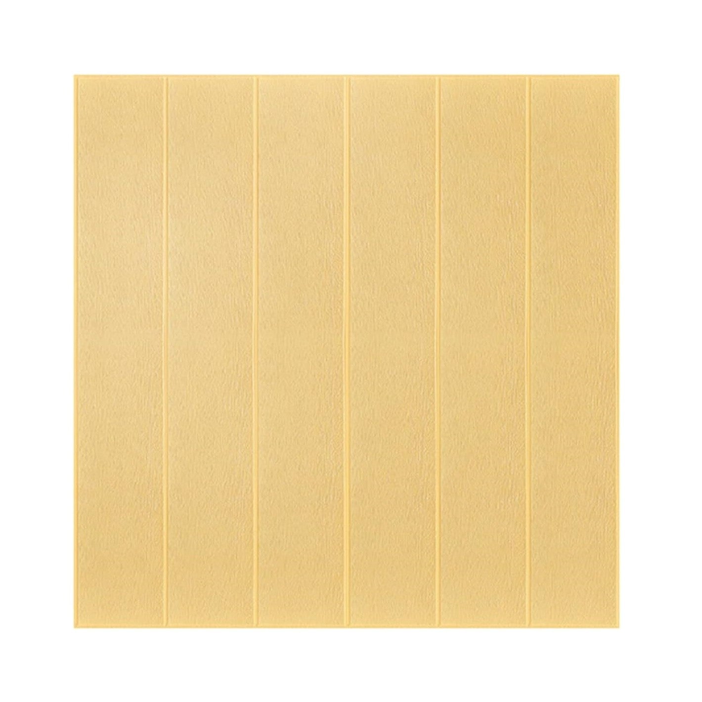 Set 10 Placi Tapet 3D, 70 x 70 cm, Grosime 3 mm, din Rasina, Tip Placi de Lemn, Suprafata Acoperita 4.9 mp, Crem Deschis