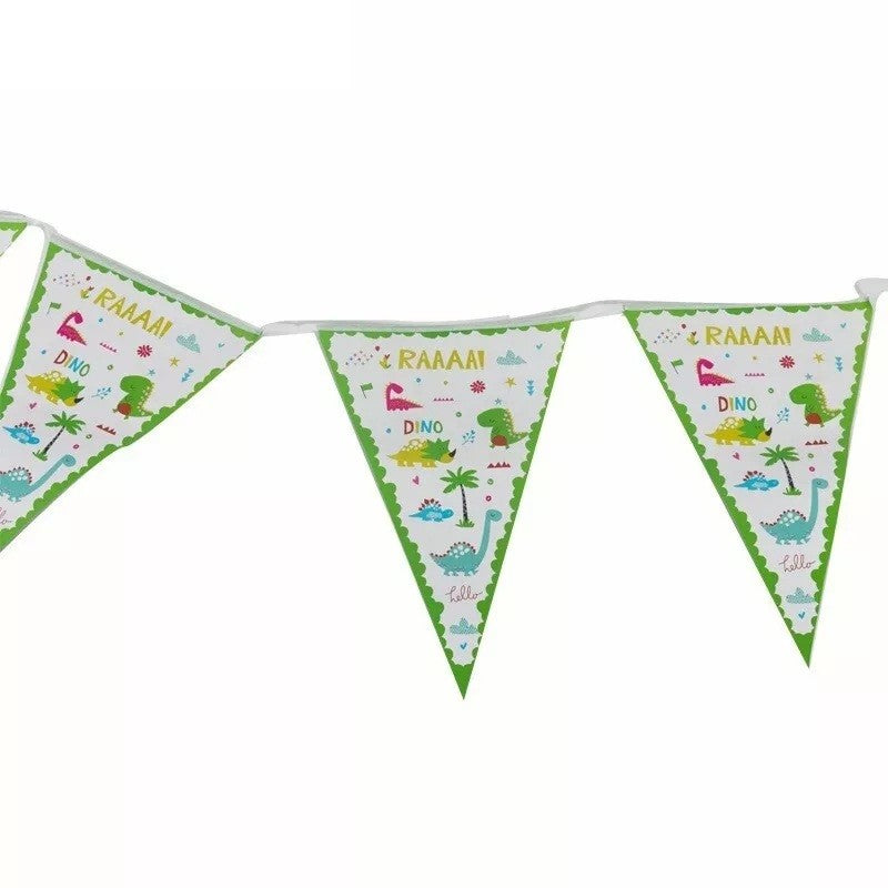 Set 10 Stegulete Tip Banner, Colectia Dino Park, 28.5 x 20 cm, din Hartie Cretata, Multicolor