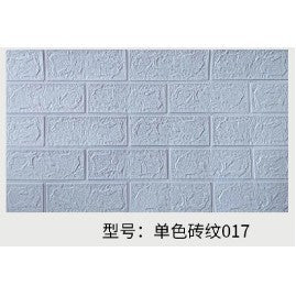 Set 10 Placi de Tapet, Autoadezive, 70 x 77 cm, 3.5 mm Grosime, Suprafata Acoperita 5.3 mp, din PVC, Model Caramida, Albastru Deschis