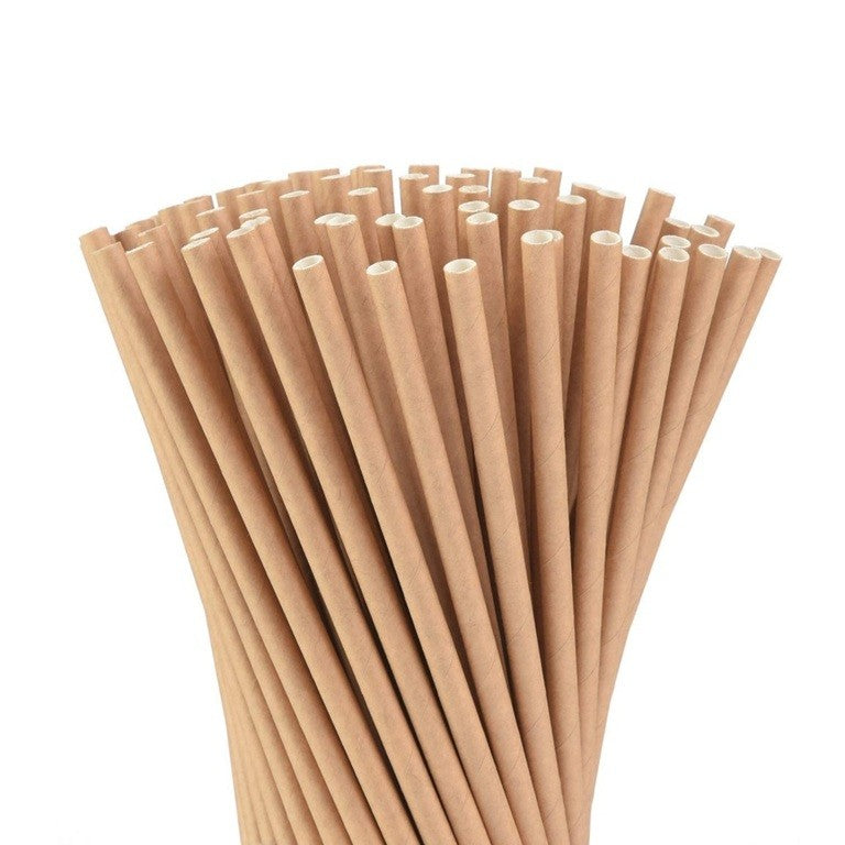 Set 100 Paie, din Hartie, 20 cm, Model Uni, Kraft