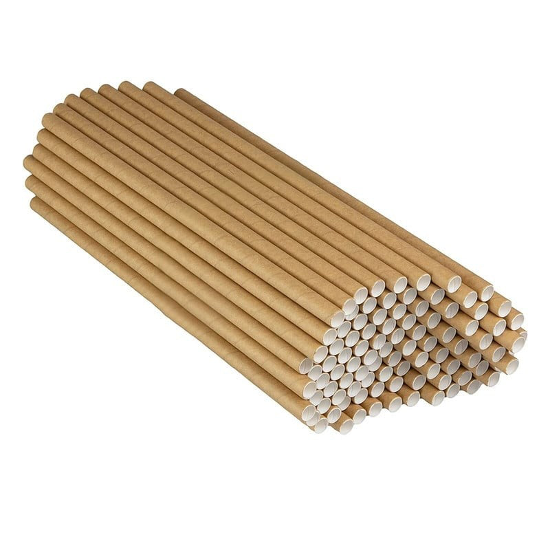 Set 100 Paie, din Hartie, 20 cm, Model Uni, Kraft