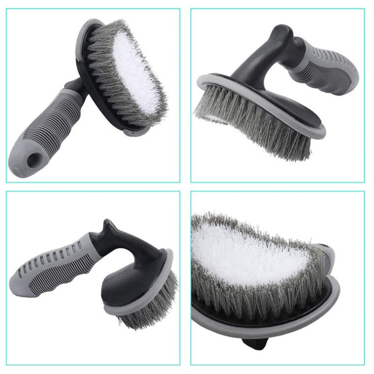 Set 12 Accesorii pentru Curatare Auto, Flippy, Interior si Exterior, Curatare Jante, Cauciucuri, Gri