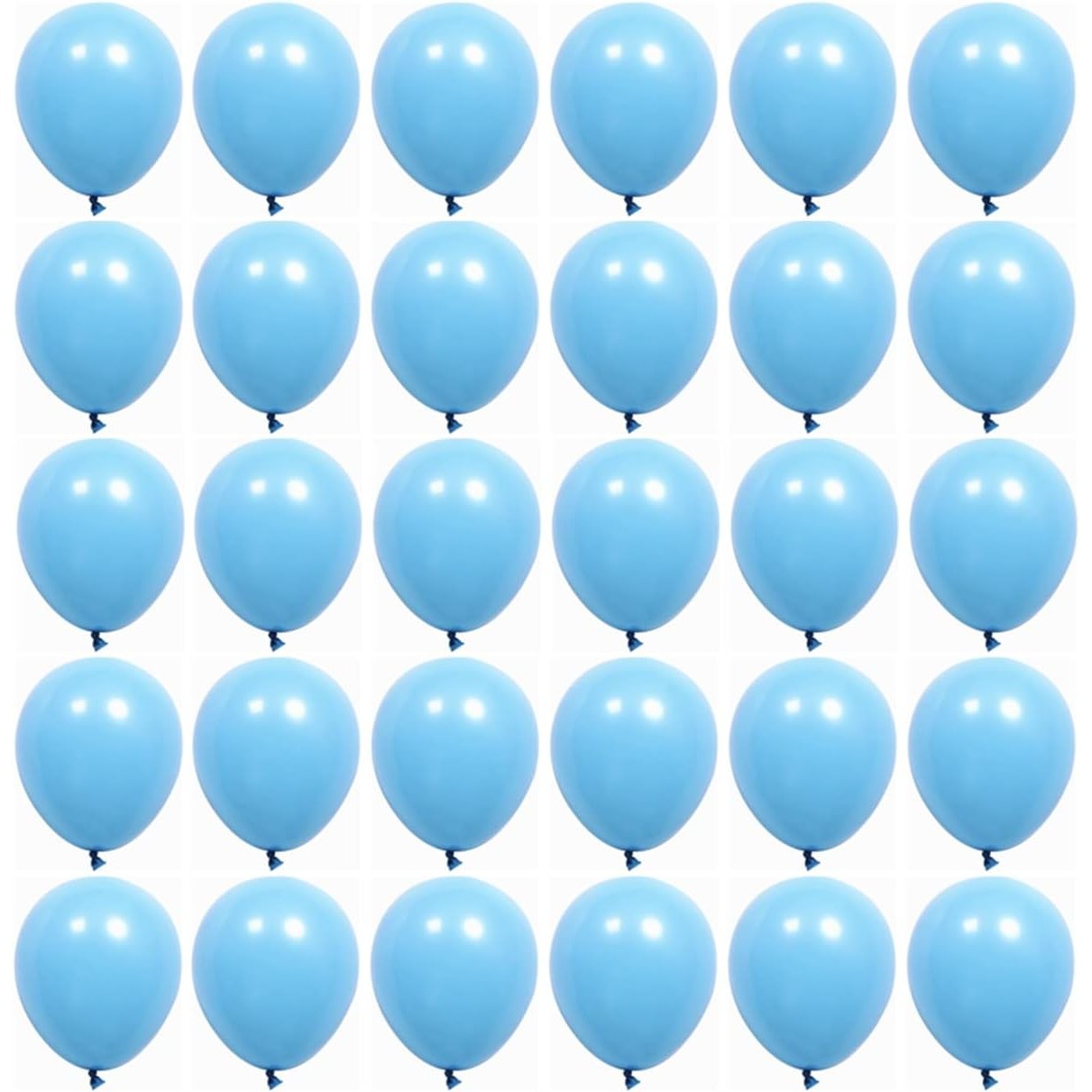Set 12 Baloane, din Latex Standard, 30 cm, Albastru Deschis