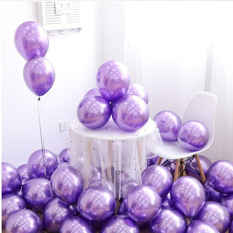 Set 12 Baloane, Flippy, din Latex Chrome, 30 cm, Mov