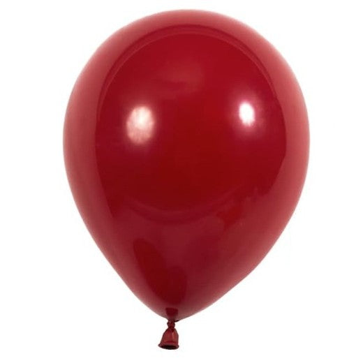 Set 12 Baloane, din Latex Standard, 25 cm, Rosu Inchis