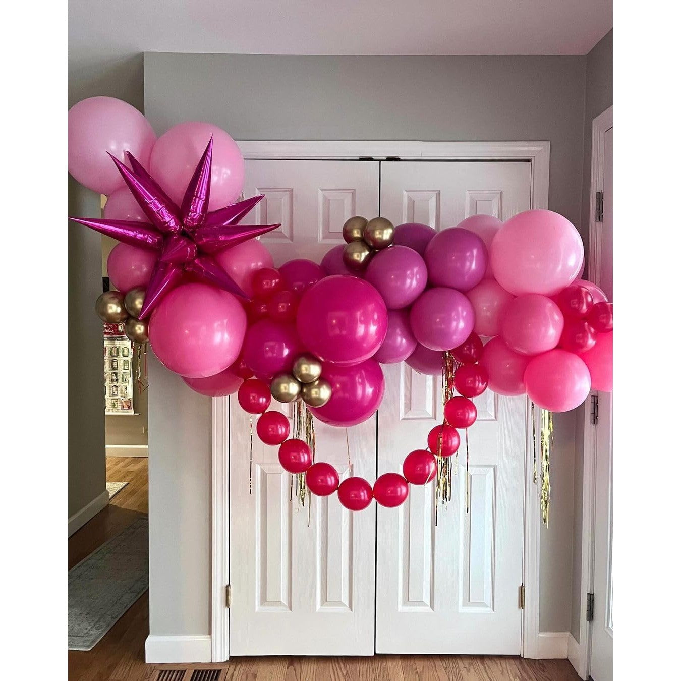 Set 12 Baloane, din Latex Standard, 30 cm, Roz Zmeura