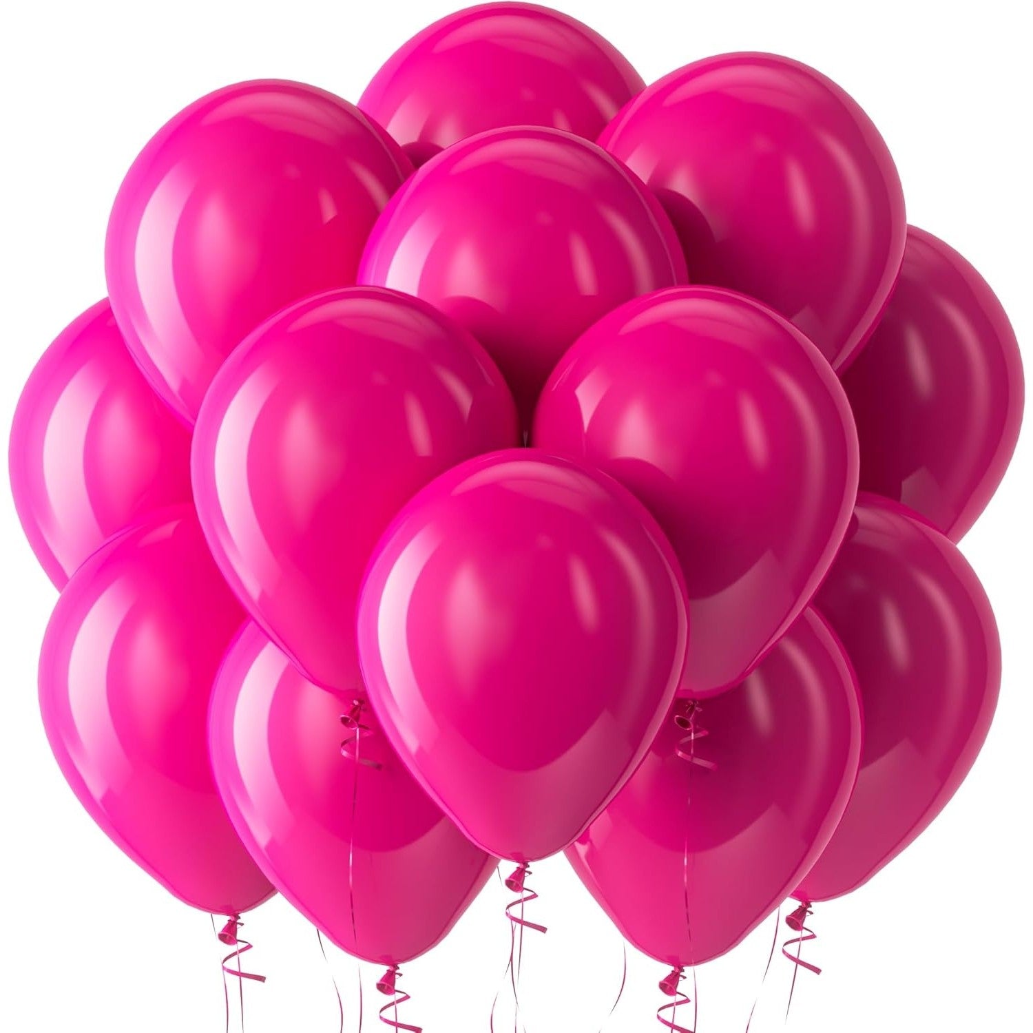 Set 12 Baloane, din Latex Standard, 30 cm, Roz Zmeura