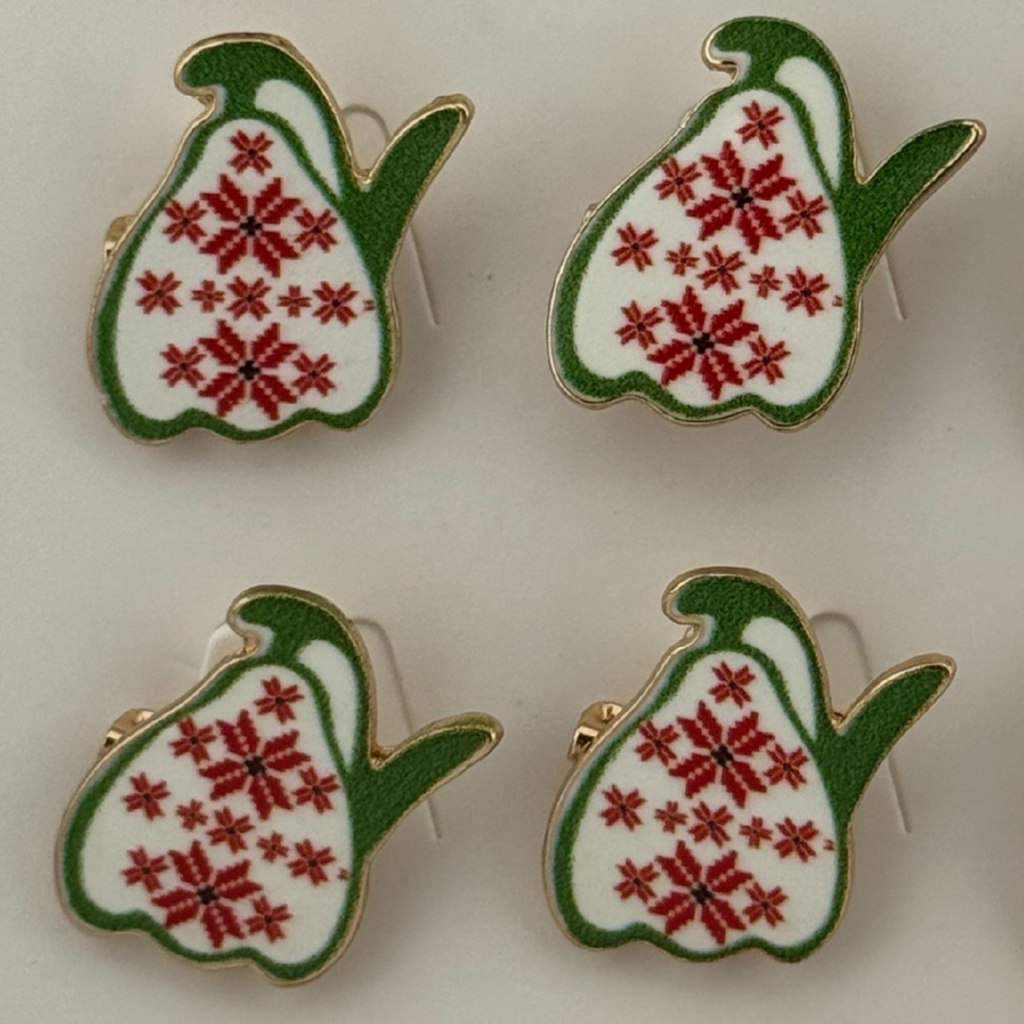 Set 12 Brose Martisor pentru Copii, Model Ghiocel cu Motiv Traditional, Multicolor
