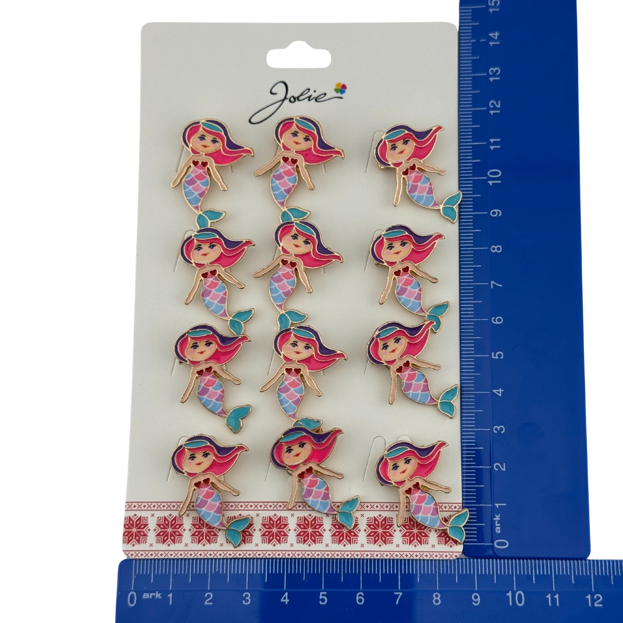 Set 12 Brose Martisor pentru Copii, Model Sirena, Multicolor
