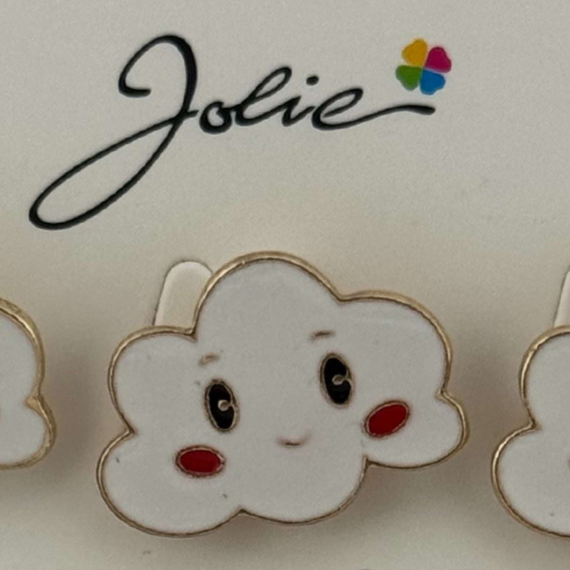 Set 12 Brose Martisor pentru Copii, Jolie, Model Norisor, Alb