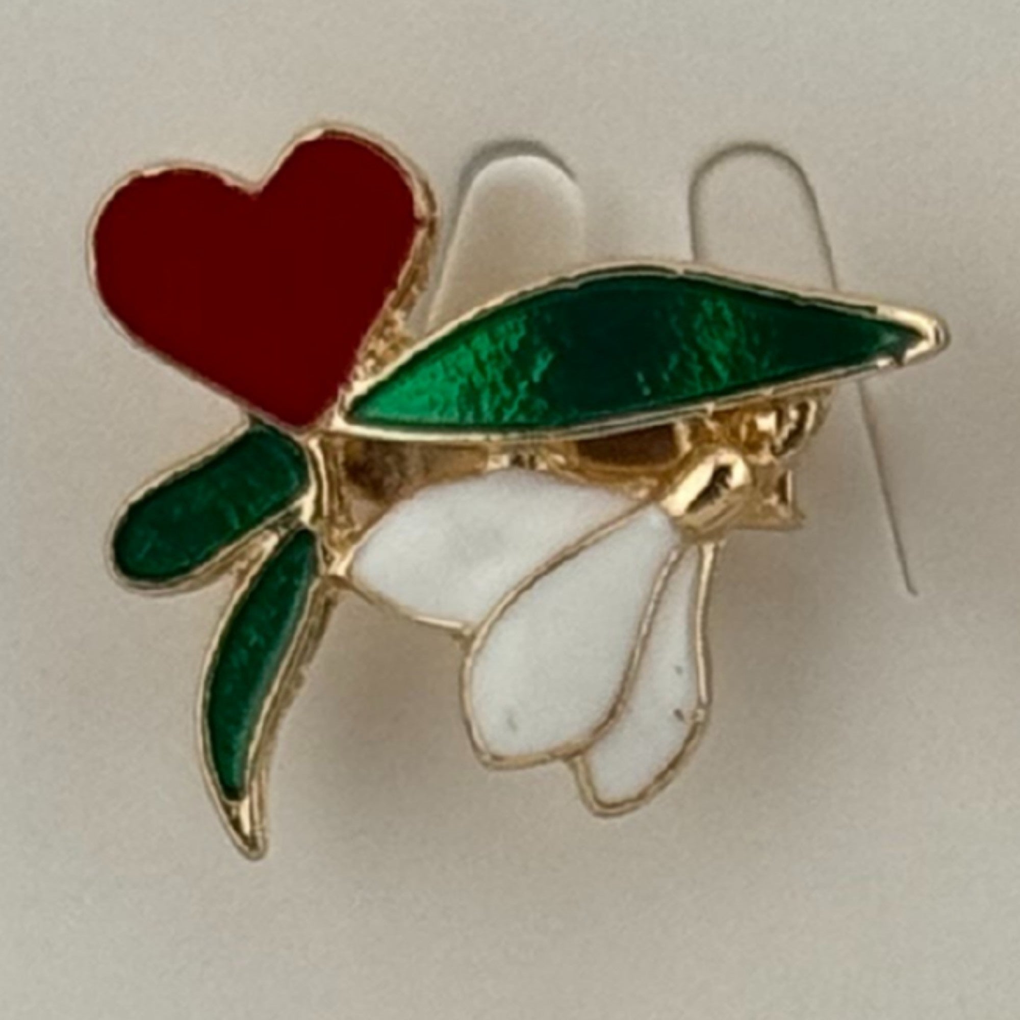 Set 12 Brose Martisor Primavara, Model Ghiocel cu Inima
