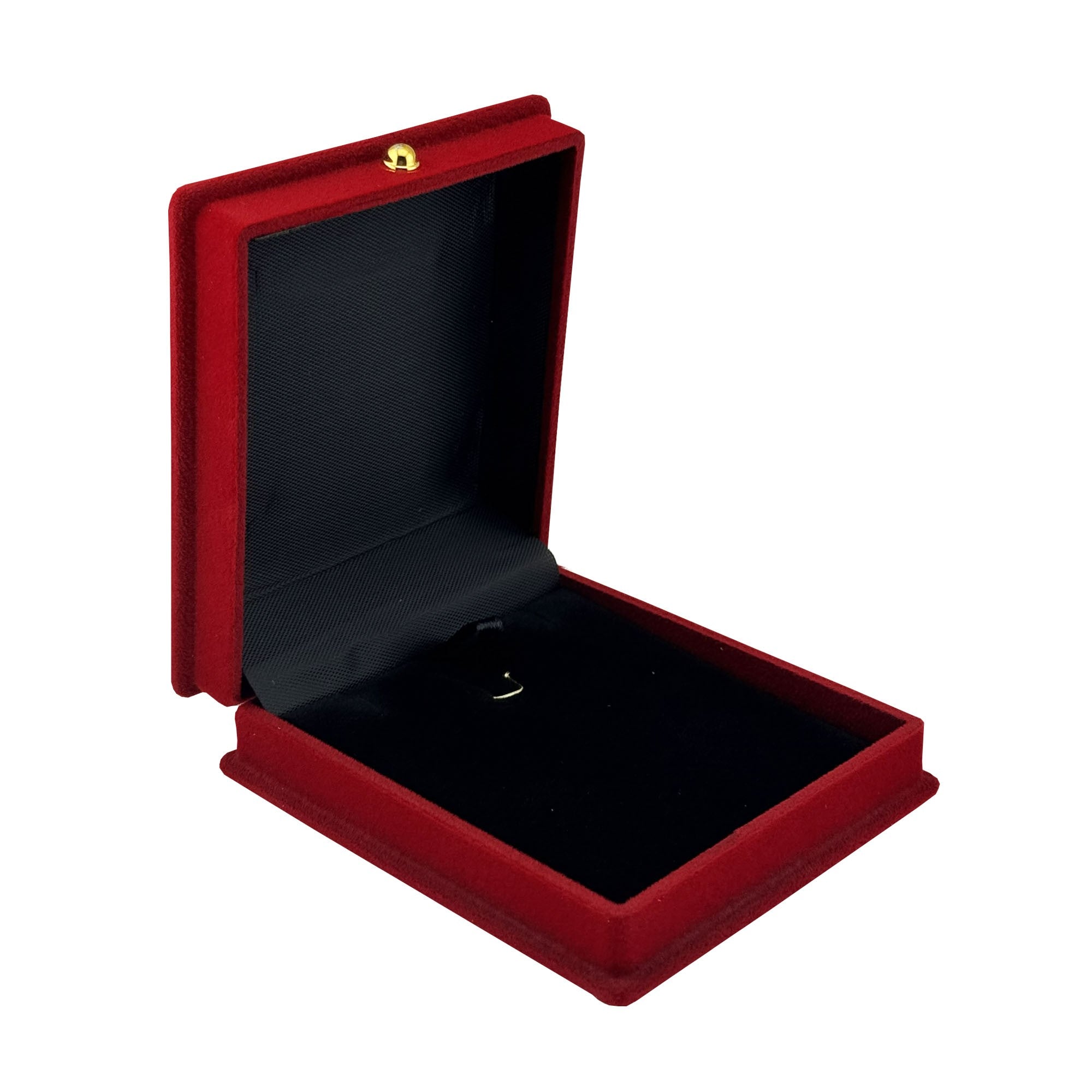 Set 12 Cutii de Bijuterii, Forma Dreptunghiulara cu Riflaj, Exterior Catifea Rosie, pentru Ocazii Speciale, Usor de Transportat, 75x90x33 mm, Design Elegant