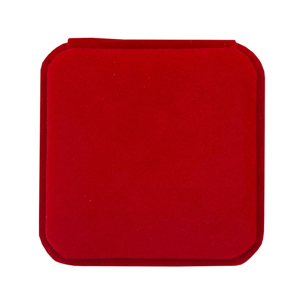 Set 12 Cutii de Bijuterii, Forma Patrata, Exterior Catifea Rosie, pentru Ocazii Speciale, Usor de Transportat, 70x70x40 mm, Design Elegant
