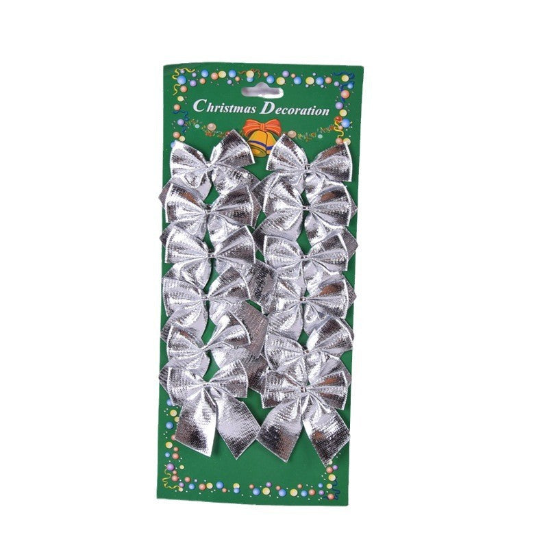 Set 12 Fundite pentru Brad, 5.5 cm, din Poliester, Argintiu