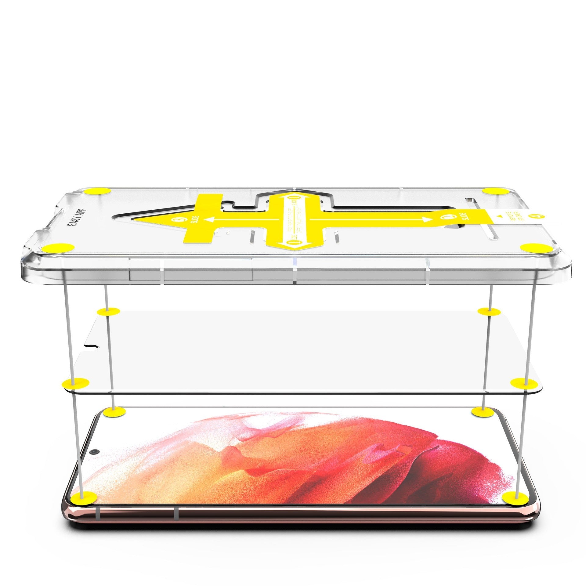 Set 2 folii sticla securizata cu sistem de montare usor si rapid compatibila cu Apple iPhone 12 / 12 Pro Transparent