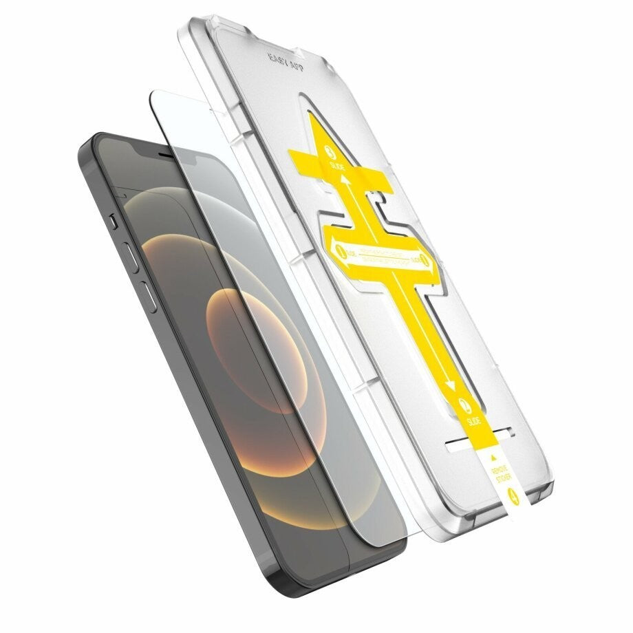 Set 2 folii sticla securizata cu sistem de montare usor si rapid compatibila cu Apple iPhone 12 / 12 Pro Transparent