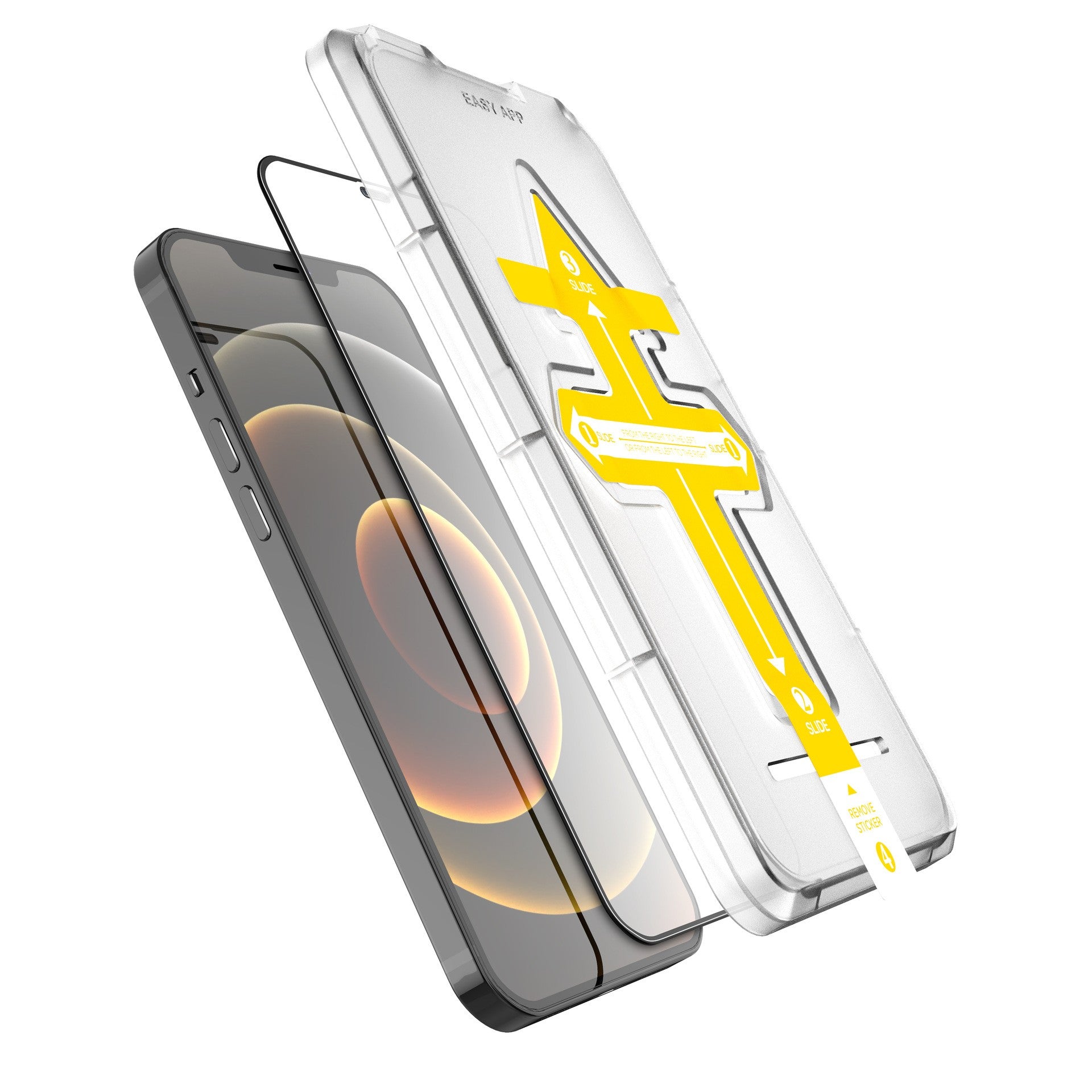 Set 2 folii sticla securizata cu sistem de montare usor si rapid Full Cover 3D compatibila cu Apple iPhone 11 Pro / XS Negru