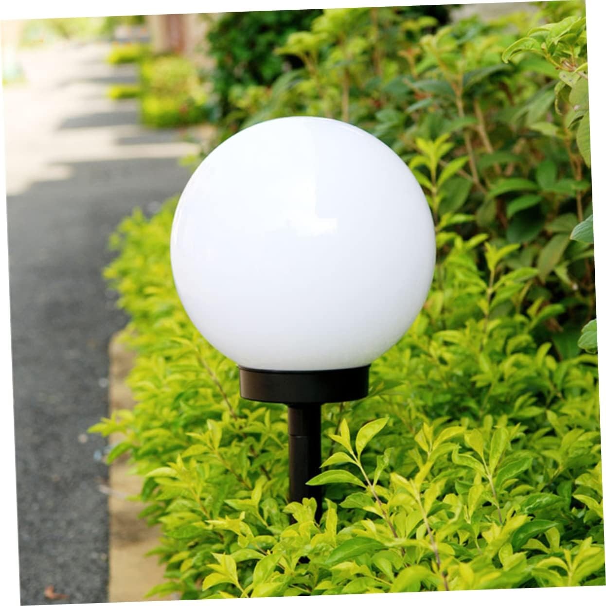 Set 2 Lampi Solare LED, Forma Sferica, Tip Glob, Diametru 10 cm, Alb Cald