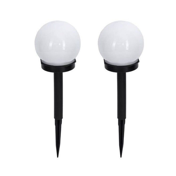Set 2 Lampi Solare LED, Forma Sferica, Tip Glob, Diametru 10 cm, Alb Cald