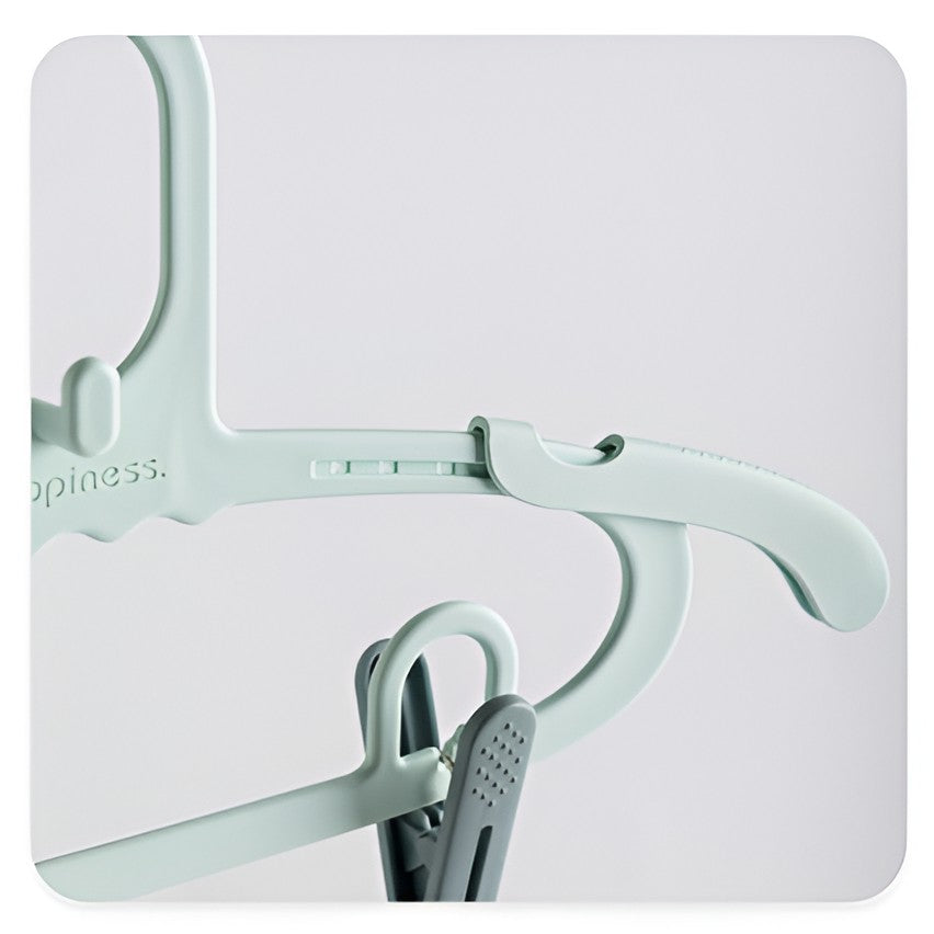 Set 10 de Cleme pentru Haine, de Prindere pentru Pantaloni, Atasabile la Umerase, 1.6x2.3x6.35 cm, Verde