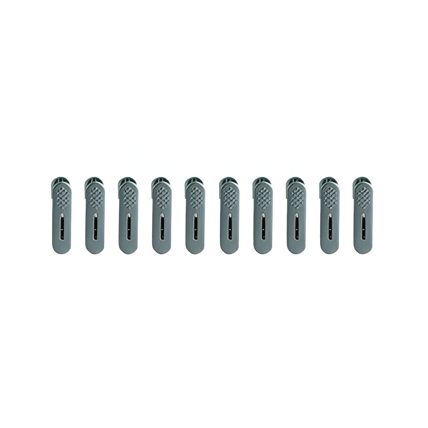 Set 10 de Cleme pentru Haine, de Prindere pentru Pantaloni, Atasabile la Umerase, 1.6x2.3x6.35 cm, Verde