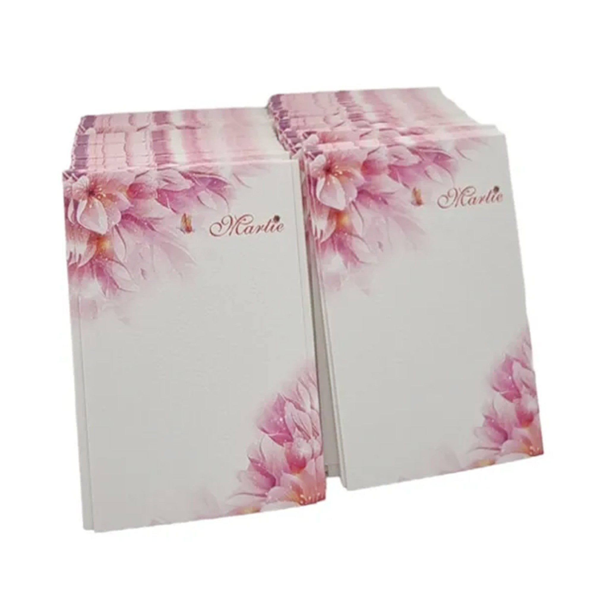 Cartonas pentru Martisor, Set 200 buc, Desing Traditional de Primavara, Carton Rezistent, Model Flori de Cires