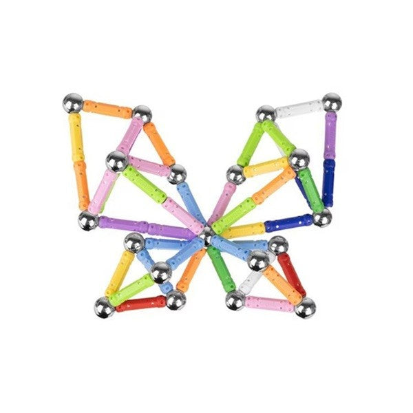 Set 206 Piese Betisoare Magnetice, din Plastic/Magnet, +3 Ani, Multicolor