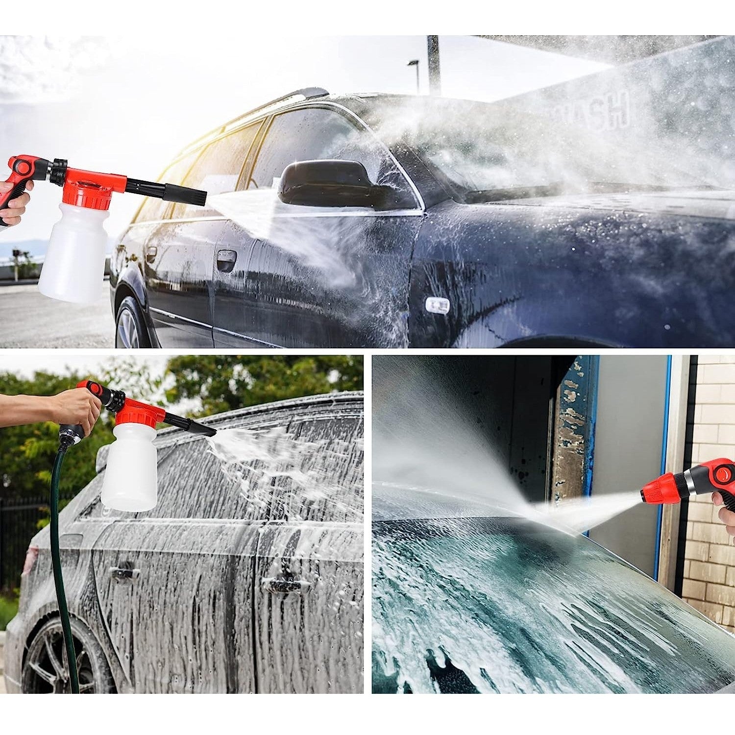Set 26 Accesorii pentru Curatare Auto, Flippy, din PP si Microfibra, Interior/Exterior, 30.5 x 27.5 x 16 cm, Galben/Negru