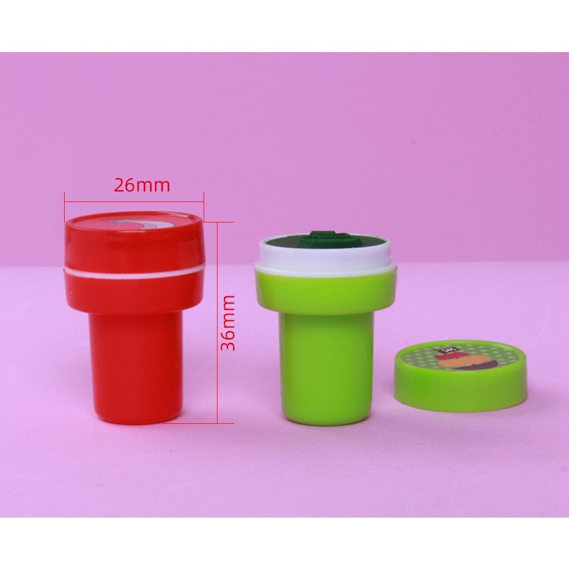 Set 26 Stampile, Flippy, pentru Copii 4-6 Ani, Model Fete Zambitoare Emoji, 20 x 10 x 2 cm, Multicolor