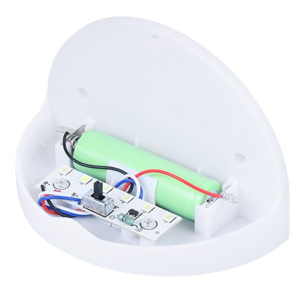 Set 2x Lampa solara de perete 6LED, carcasa alba, lumina alb rece