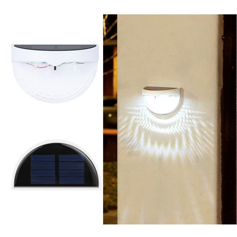 Set 2x Lampa solara de perete 6LED, carcasa alba, lumina alb rece