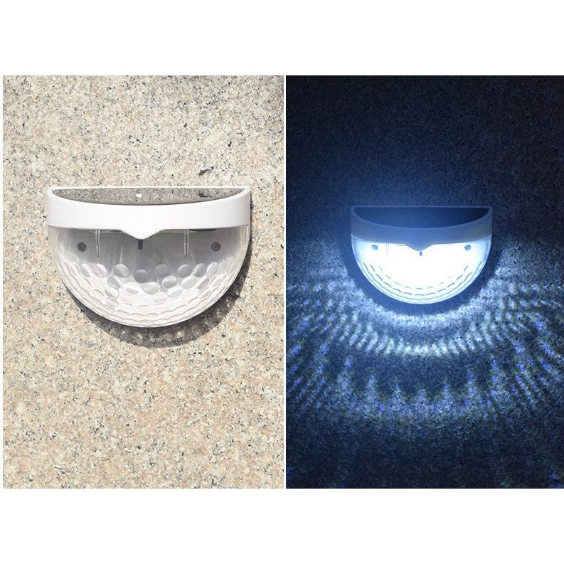 Set 2x Lampa solara de perete 6LED, carcasa alba, lumina alb rece