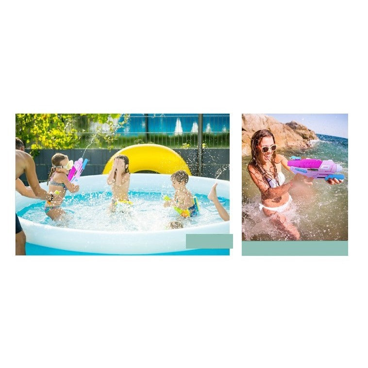 Set 2x Pistol cu Apa pentru Copii, 6ani+, cu baloane de apa, Albastru + Roz, 1x 600 ML + 1x 550 ML