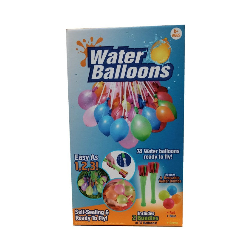 Set 2x Pistol cu Apa pentru Copii, 6ani+, cu baloane de apa, Albastru + Roz, 1x 600 ML + 1x 550 ML