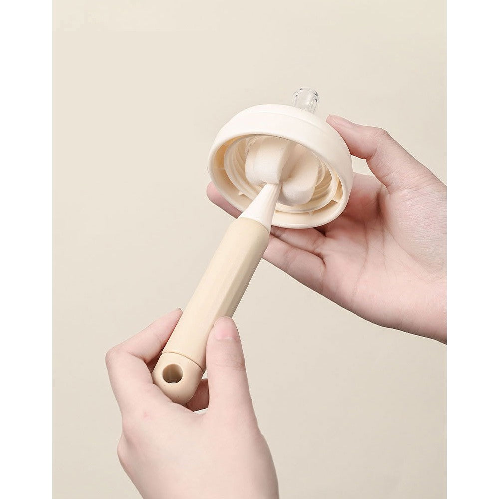 Set 3 Perii de Spalat Biberoane, Flippy, pentru Tetina, Biberon, Pai, Materiale Sigure, fara BPA, Curatare 360°, Gri