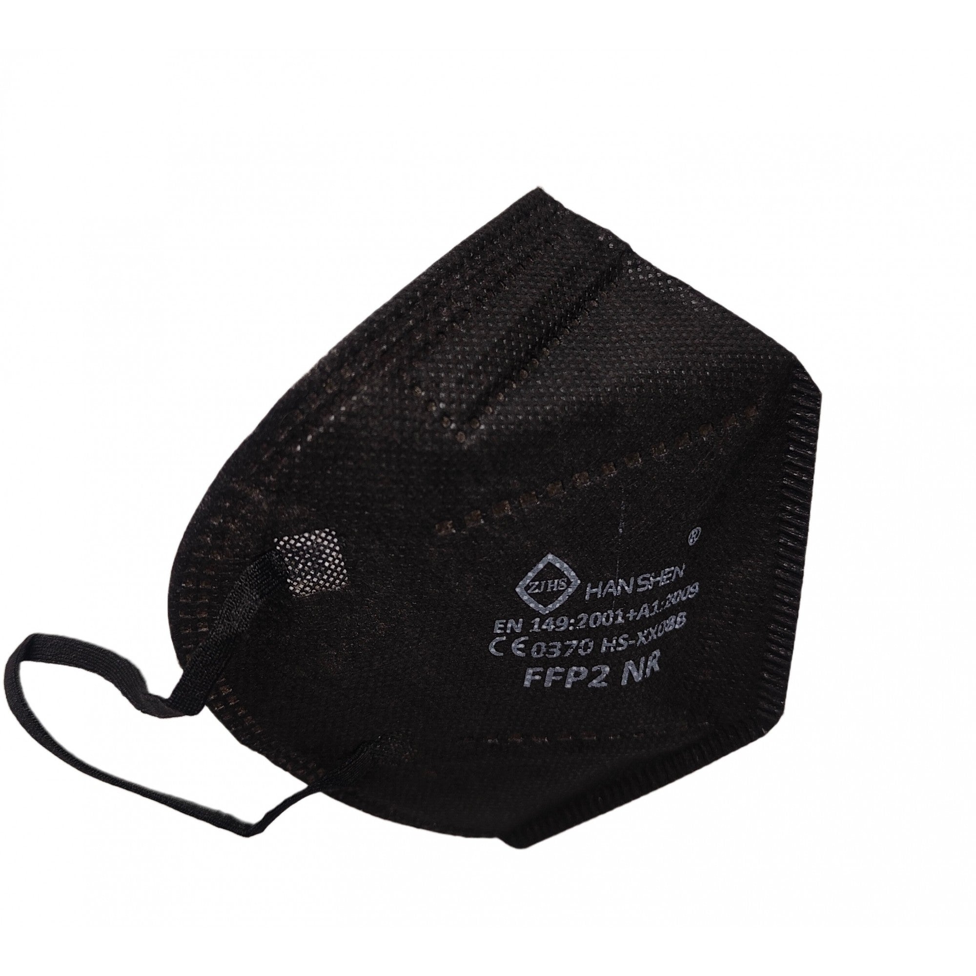 Set 300 bucati Masca de protectie faciala, de unica folosinta pentru adulti, FFP2, KN95 CE 0370, 5 straturi, nesterila, ambalaj individual, Negru