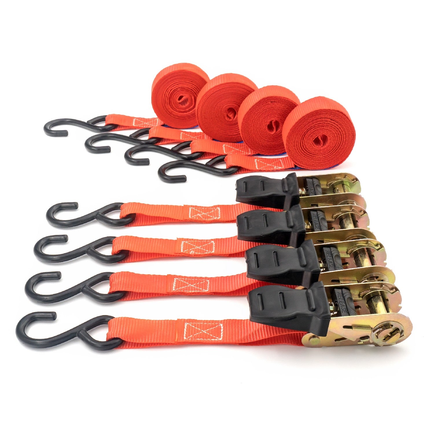 Set 4 chingi cu clichet Carguard – 25 mm × 4.5 m – 680 kg