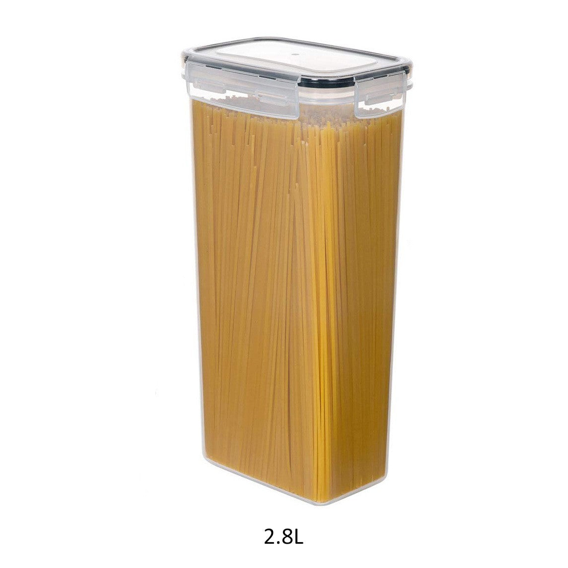 Set 4 Recipiente din Plastic, pentru Alimente/Obiecte, Inchidere Ermetica, 4 x 2.8l, Transparent