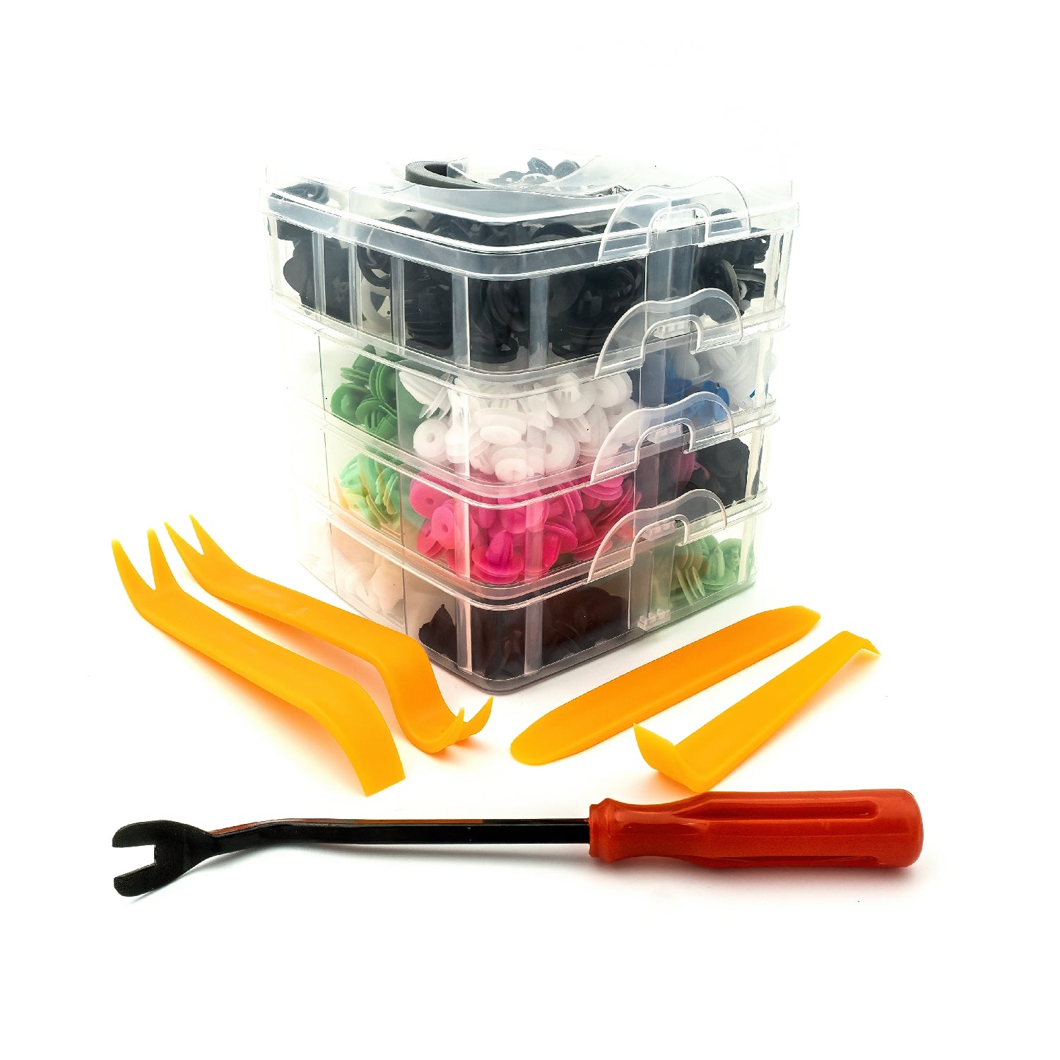 Set 470 buc cleme din plastic + 5 unelte Carguard