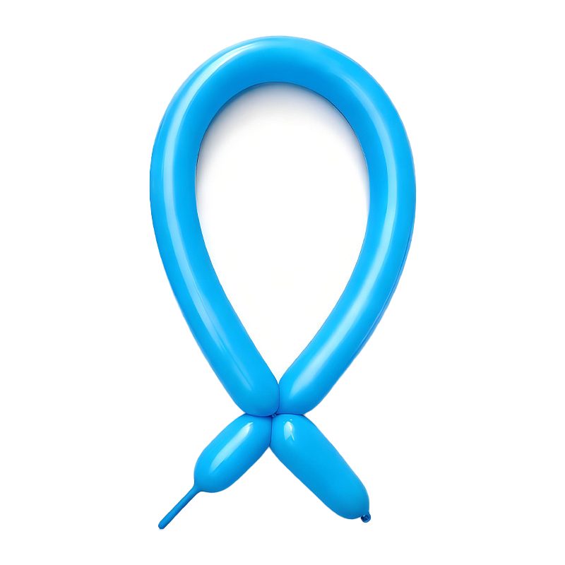 Baloane de Modelaj, Set 50 bucati, Model Standard, din Latex, 30 x 1.5 cm, 1.8 g per unitate, pana la 150 cm, Albastru deschis