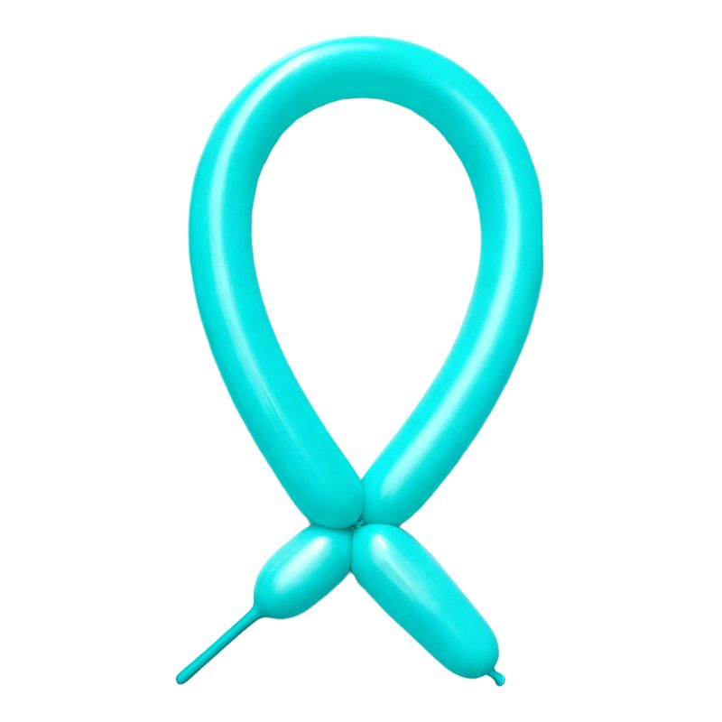 Baloane de Modelaj, Set 50 bucati, Model Standard, din Latex, 30 x 1.5 cm, 1.8 g per unitate, pana la 150 cm, Albastru Tiffany
