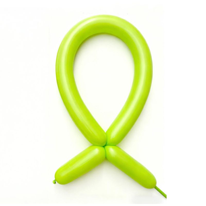 Baloane de Modelaj, Set 50 bucati, Model Standard, din Latex, 30 x 1.5 cm, 1.8 g per unitate, pana la 150 cm, Verde deschis