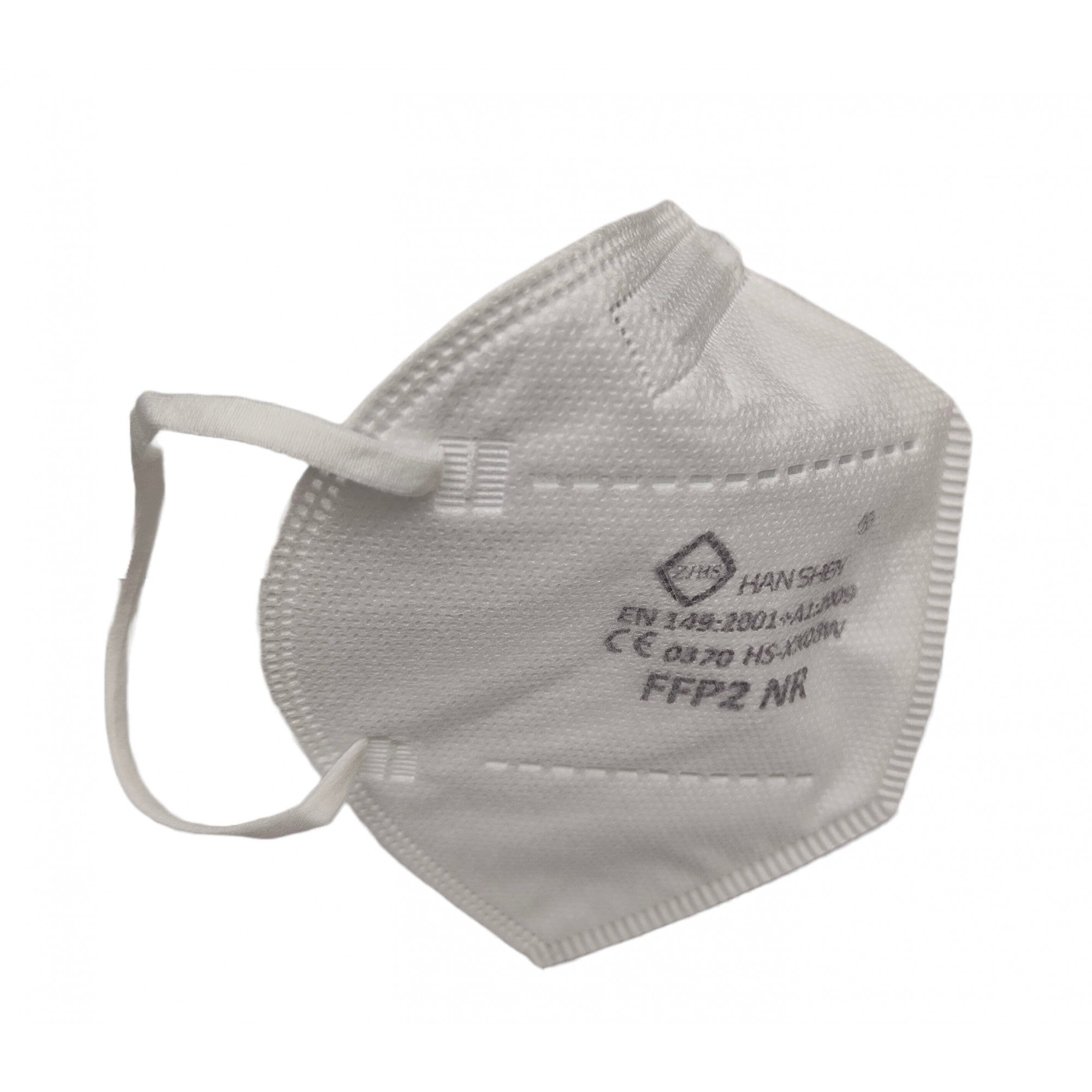 Set 50 bucati Masca de protectie faciala, de unica folosinta pentru adulti, FFP2, KN95 CE 0370, 5 straturi, nesterila, ambalaj individual, Alb