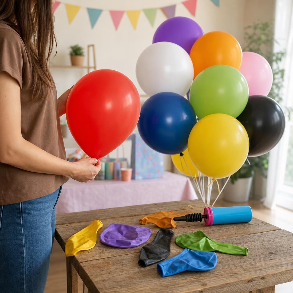 Set 6 Baloane din Latex, Model Party Jumbo, 45 cm, Multicolore