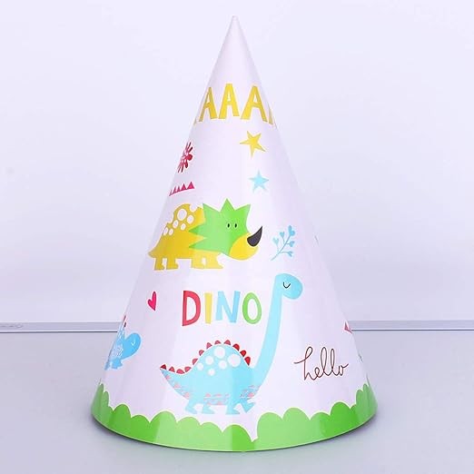 Set 6 Coifuri, Colectia Dino Park, 20 x 14 cm, din Carton, Multicolor