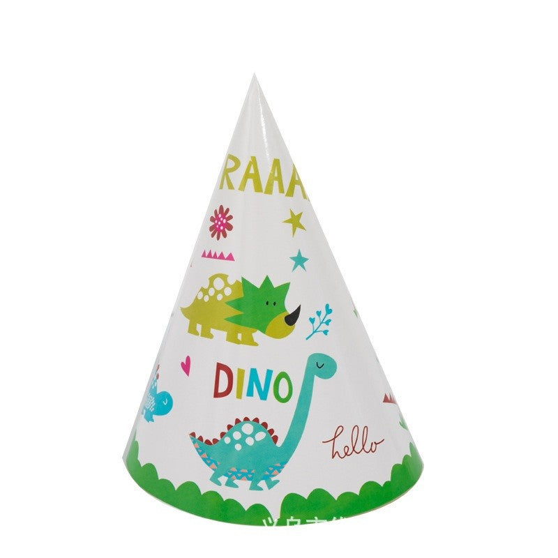 Set 6 Coifuri, Colectia Dino Park, 20 x 14 cm, din Carton, Multicolor