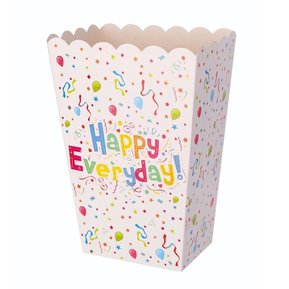 Set 6 Cutii de PopCorn, Model Happy Everyday, 17 x 15 cm, Multicolor