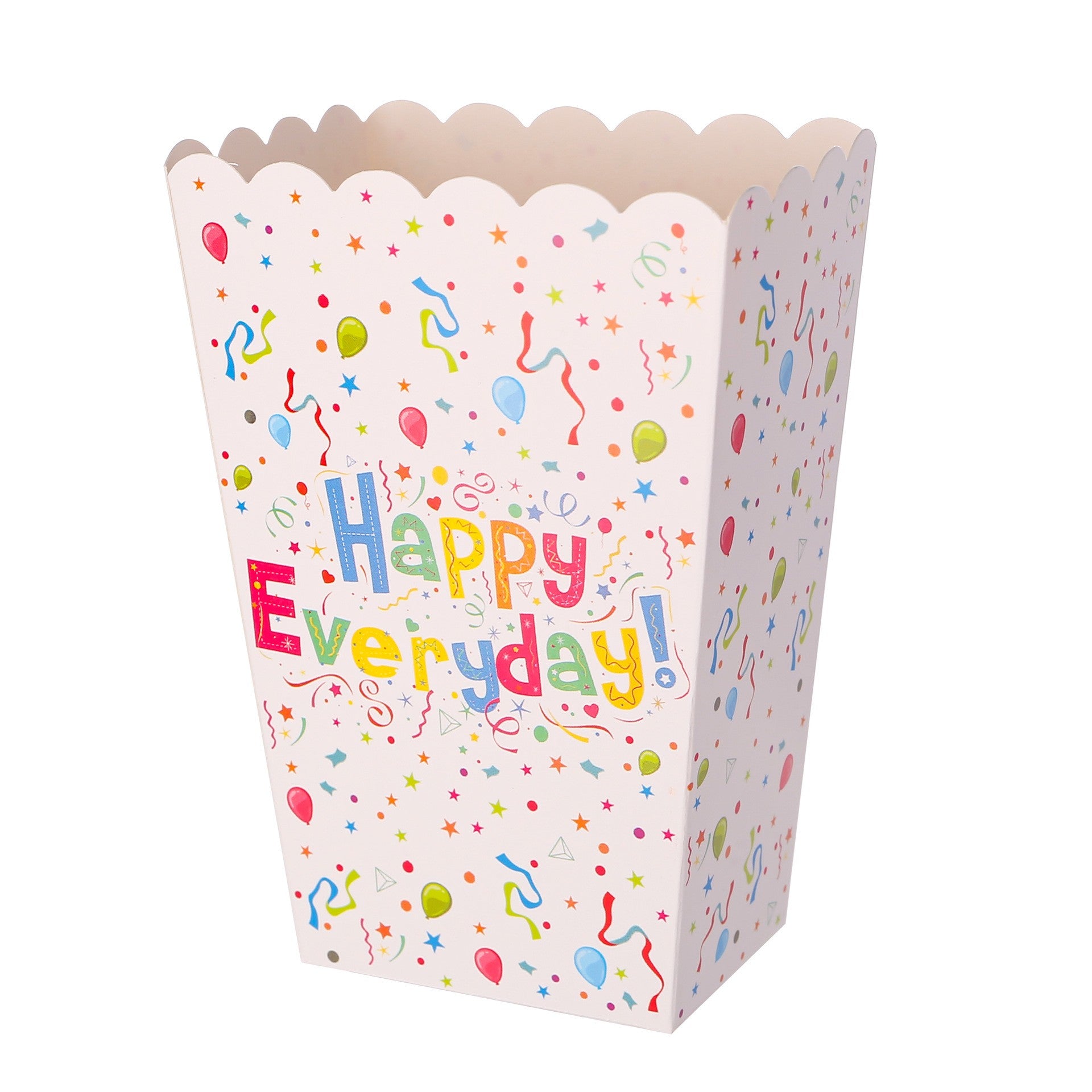 Set 6 Cutii de PopCorn, Model Happy Everyday, 17 x 15 cm, Multicolor