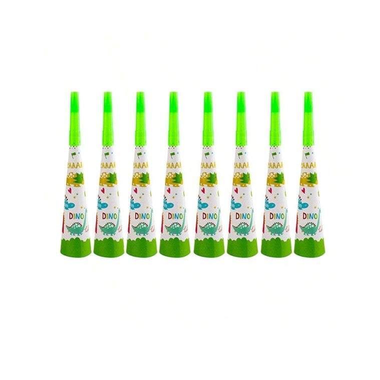 Set 6 Suflatori, Colectia Dino Park, 20 x 5 cm, din Carton, Multicolor